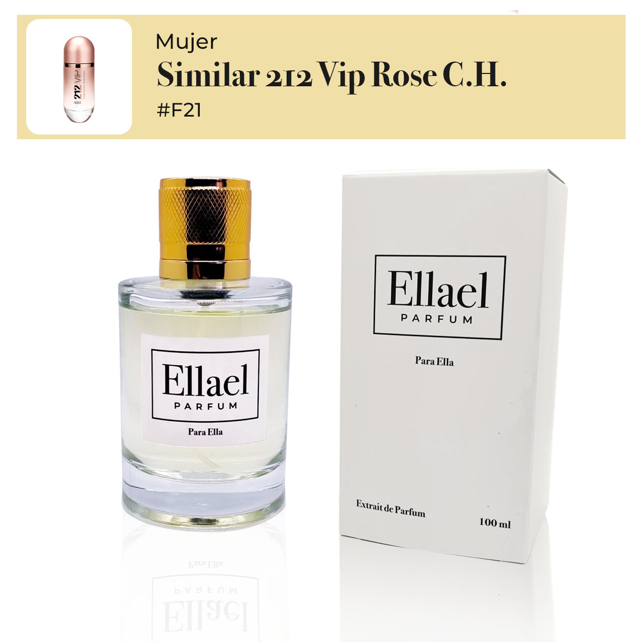 Inspirado en 212 Vip Rose Carolina Herrera F#21